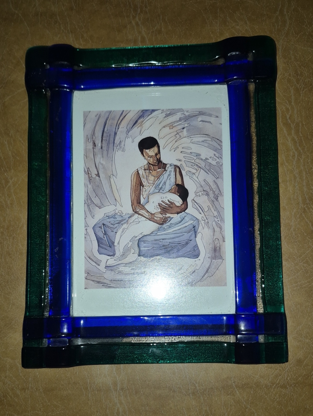 Nimi Trehan "Haven" Art Print In Custom Heavy Fused Glass Frame